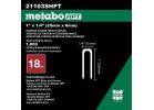 Metabo HPT 21103SHPT Narrow Crown Staple, 1 in W Crown, 1/4 in L Leg, 18 ga Gauge, Steel, Electro-Galvanized
