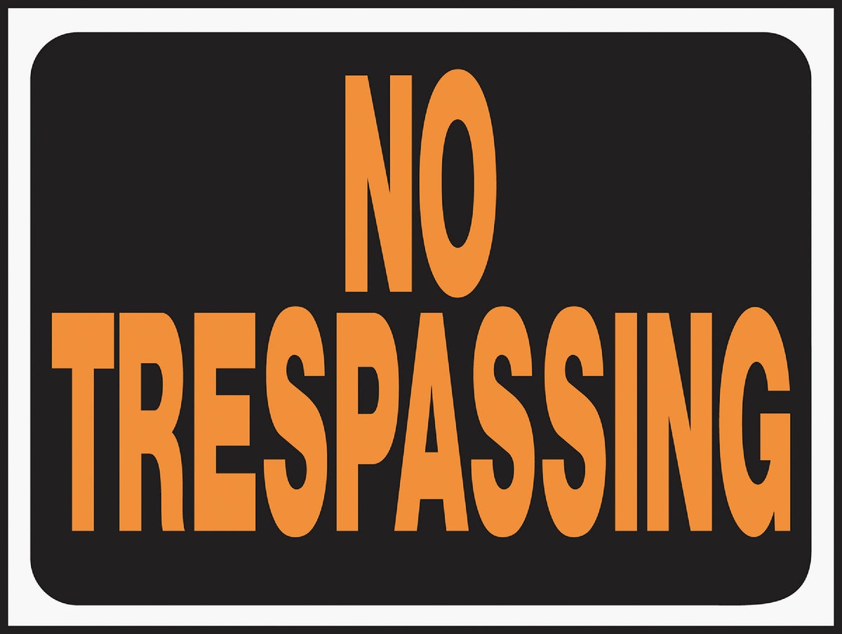 Hy-Ko # 3011 No Hunting Or Trespassing Property Sign 9" x 12" 10 Pack Plastic 