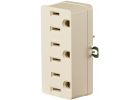 Leviton 3-To-2 Multi-Outlet Tap Ivory, 15A