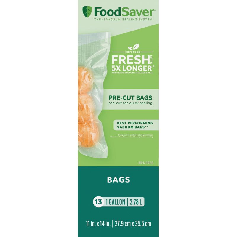 FoodSaver SmartSeal Pre-Cut Vacuum Freezer Bag 1 Gal.