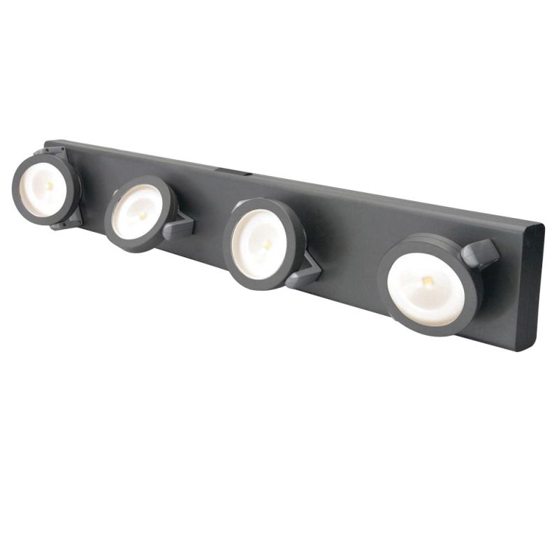 Westek LPL704 Under Cabinet Track Light, 40.85 W, 4-Lamp, LED Lamp, 75 Lumens Lumens, 3000 K Color Temp, Gray Fixture