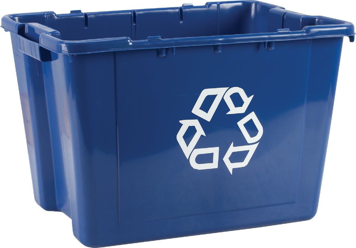 Rubbermaid 9T93 BLUE Recycling Bags Universal Recycle Logo Box of 3  S4789 