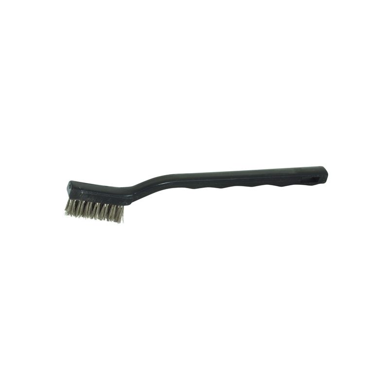 DQB 11353 Detail Brush, 1/2 in L Trim, Stainless Steel Bristle, 7-3/4 in OAL