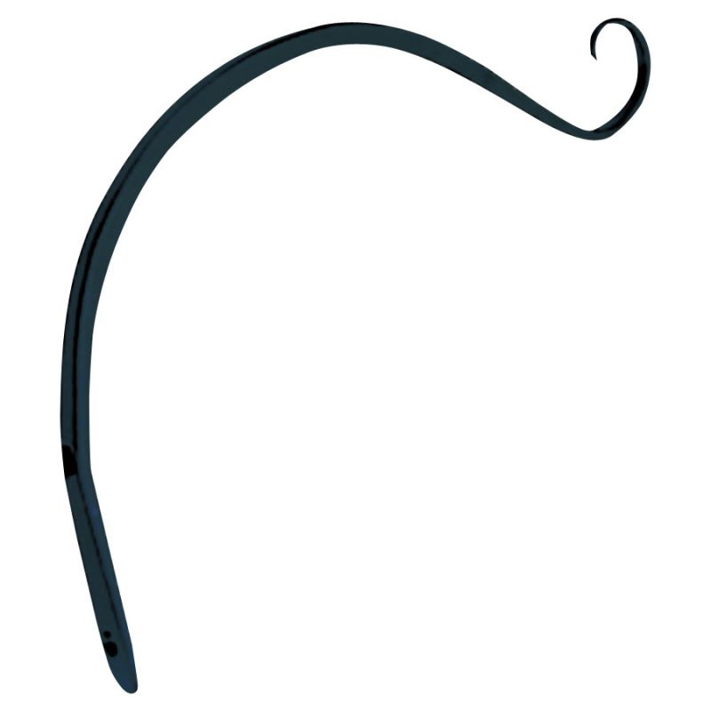 Landscapers Select GF-3023 Hanging Plant Hook, 9 in L, Steel, Black, Powder-Coated, Wall Mount Mounting Black