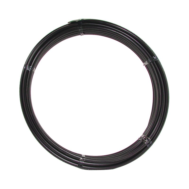 Cresline 18225 Pipe Tubing, 1-1/4 in, Plastic, Black, 100 ft L Black