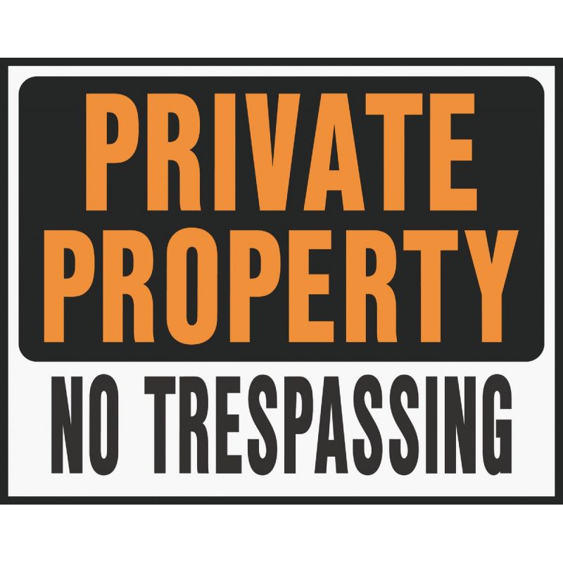 Hy-Ko Private Property No Trespassing Weatherproof (Pack of 5)