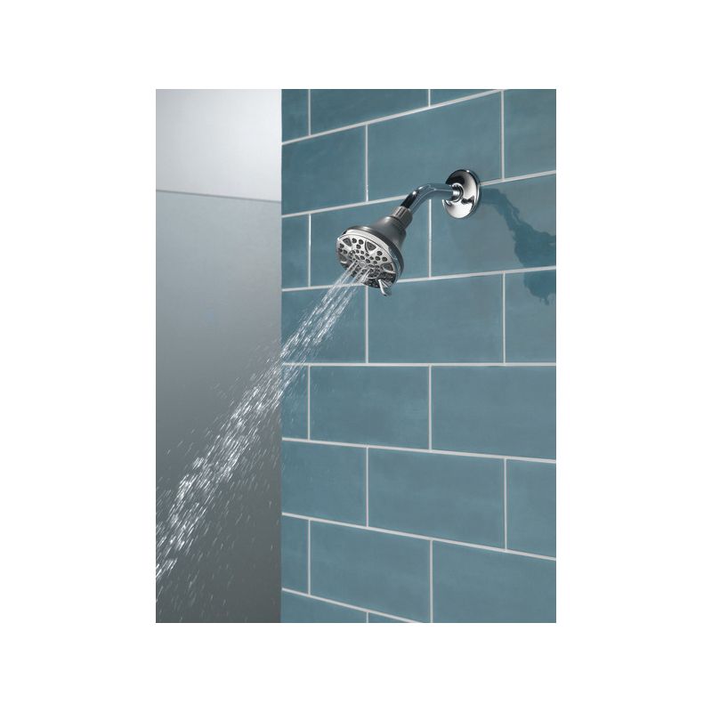 Peerless 76314 Shower Head, 1.75 gpm, 3-Spray Function, Chrome, 3-3/8 in Dia, 3-3/4 in L