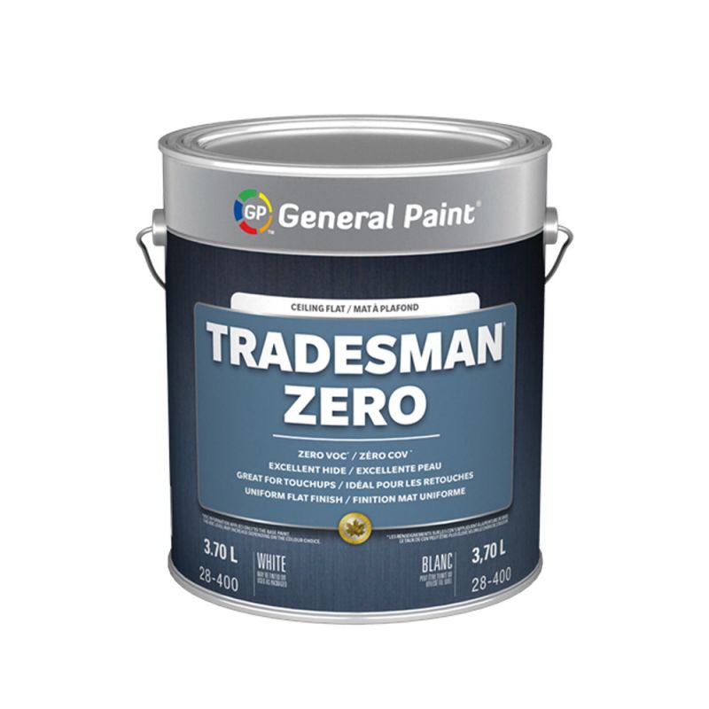 General Paint GE0028400-16 Interior Paint, Flat Sheen, White, 1 gal, 290 to 390 sq-ft Coverage Area White