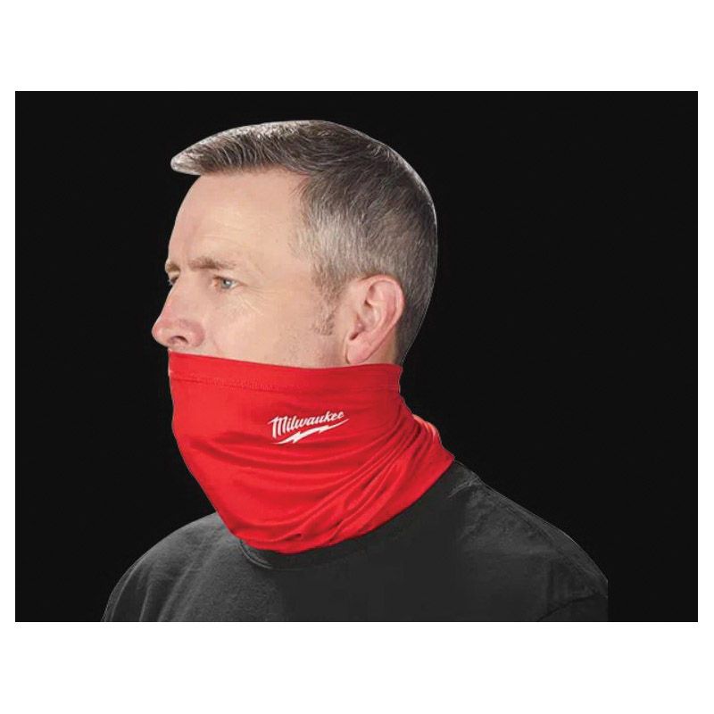 Milwaukee 423R Neck Gaiter, Multi-Functional, Men&#039;s, One-Size, Polyester/Spandex, Red One-Size, Red