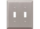 Amerelle Stamped Steel Switch Wall Plate Brushed Nickel