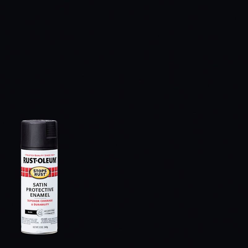Rust-Oleum Stops Rust Protective Enamel Spray Paint 12 Oz., Black
