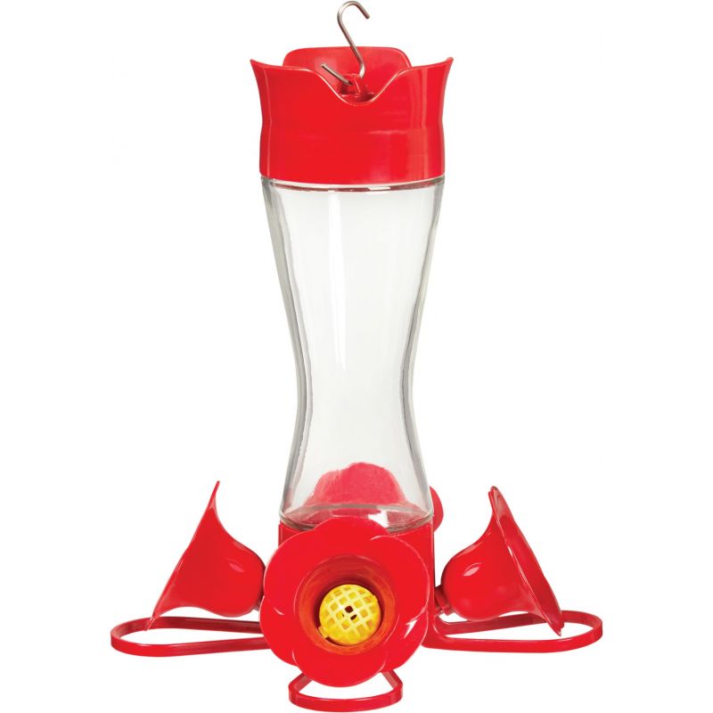 Perky-Pet Glass Hummingbird Feeder 8 Oz., Red