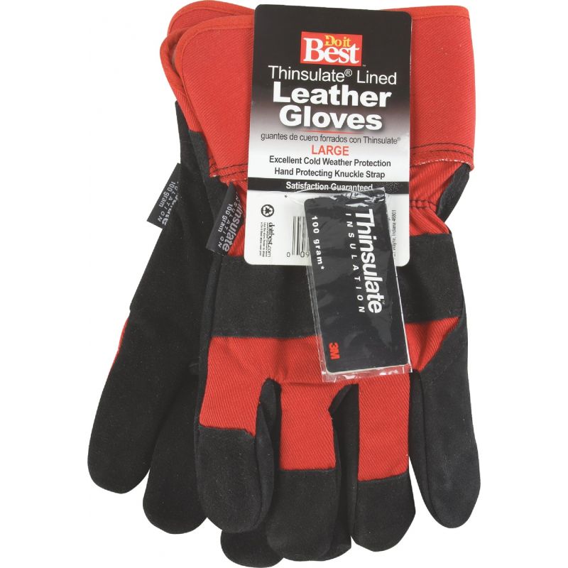 Do it Best Leather Winter Work Glove XL, Assorted