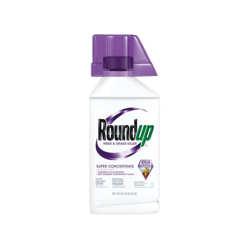 Roundup 5008510 Weed and Grass Killer Super Concentrate, Liquid, Spray Application, 1/2 gal Bottle Amber