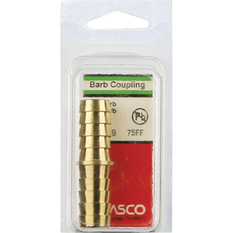 Lasco Brass Hose Barb Coupling 1/2 In. Barb X 1/2 In. Barb
