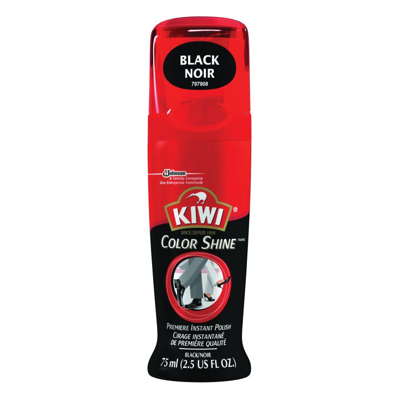 Kiwi Color Shine Series 11311 Shoes Polish, Black, Liquid, 2.5 oz Can Black