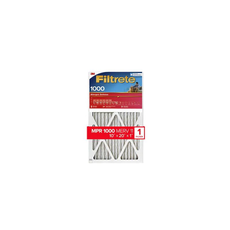 Filtrete 9807-4 Air Filter, 20 in L, 10 in W, 11 MERV, 1000 MPR, Polypropylene Frame (Pack of 4)