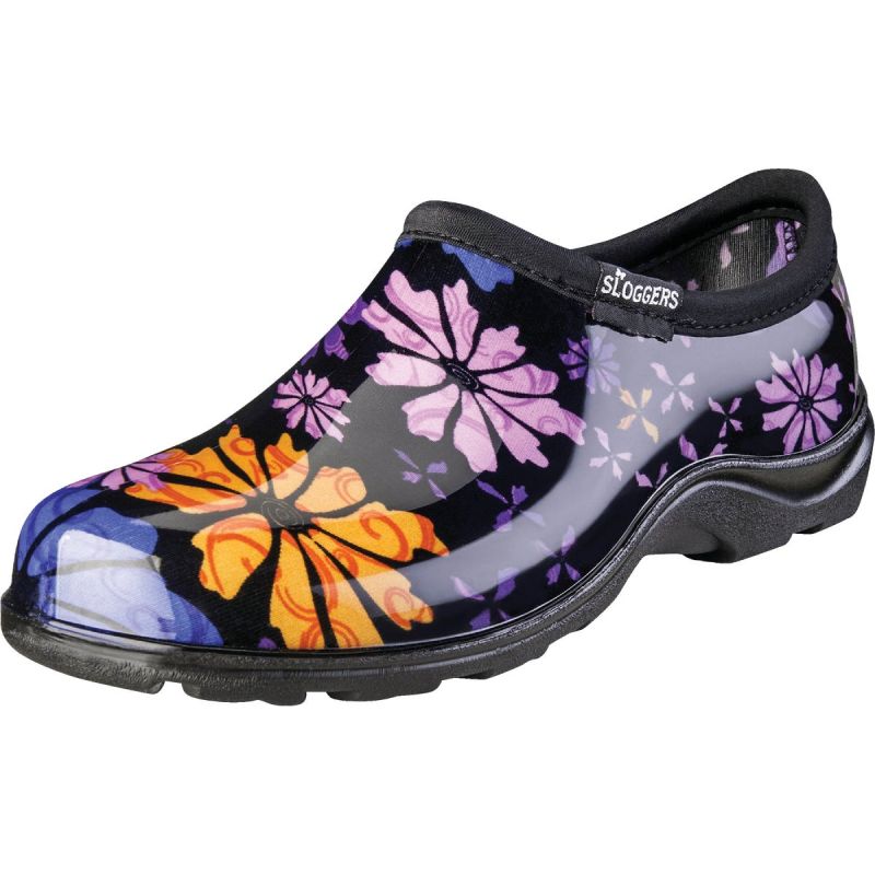 Sloggers Garden Shoe Size 7, Black W/Flower Design