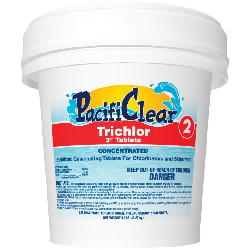 PacifiClear 3 In. Trichlor Chlorine Tablet 5 Lb. (Pack of 8)