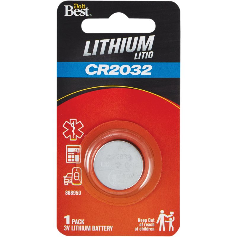 Do it Best CR2032 Lithium Coin Cell Battery 240 MAh