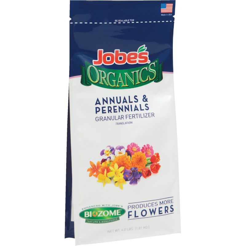 Jobes Organic Annuals &amp; Perennials Dry Plant Food 4 Lb.