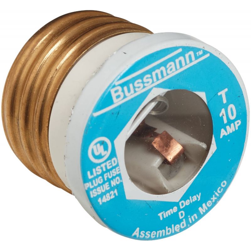 Bussmann Fusetron T Plug Fuse 10,000 AIC, 10