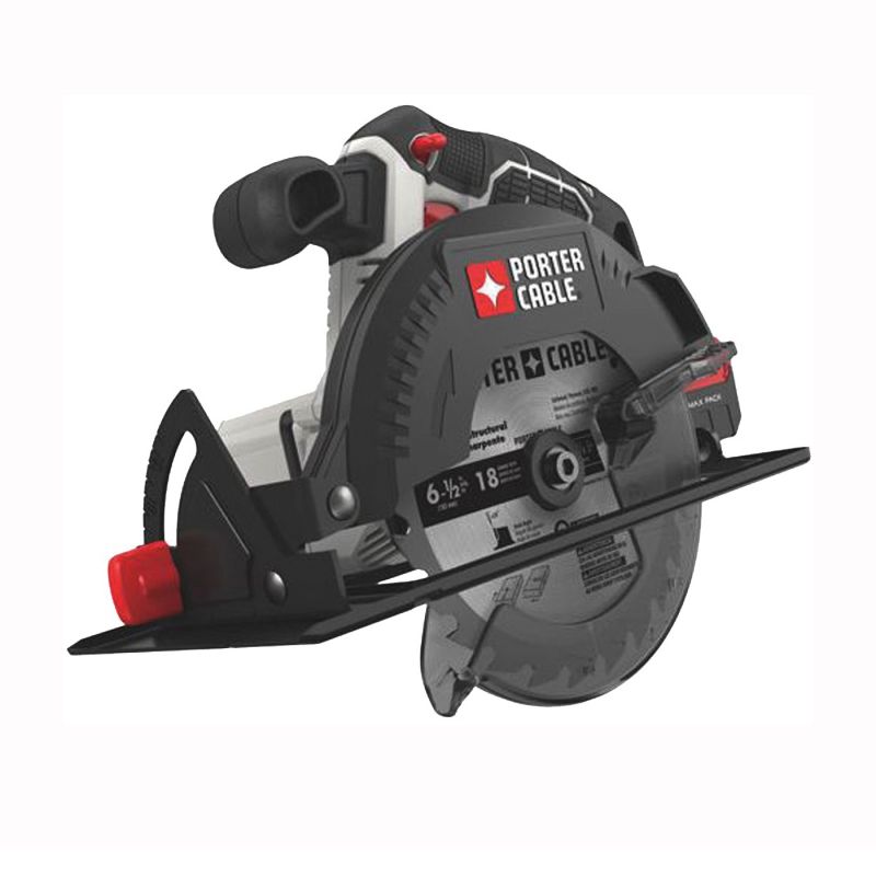 Porter-Cable PCC660B Circular Saw, Tool Only, 20 V, 1.3 Ah, 6-1/2 in Dia Blade, 0 to 50 deg Bevel, 2-1/8 in D Cutting