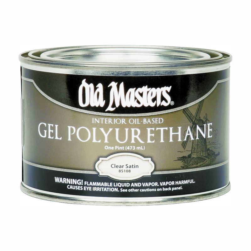Old Masters 85108 Polyurethane, Gloss, Liquid, Clear, 1 pt, Can Clear