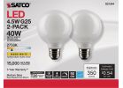 Satco Nuvo G25 Medium Dimmable LED Decorative Light Bulb