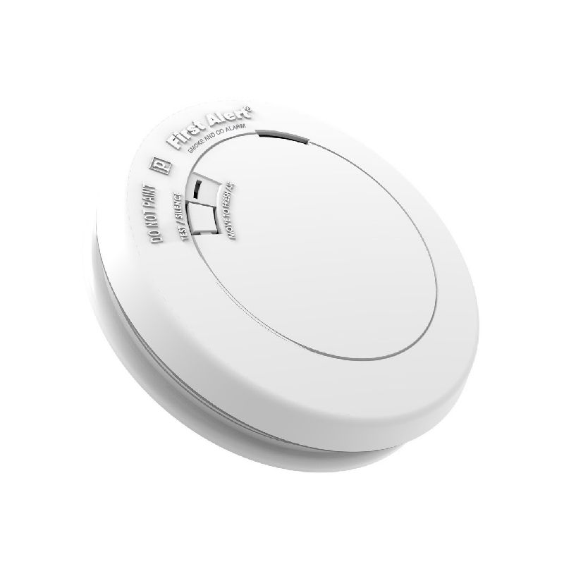 First Alert 1039868 Smoke and Carbon Monoxide Alarm, 85 dB, Alarm: Audible, Electrochemical, Photoelectric Sensor White