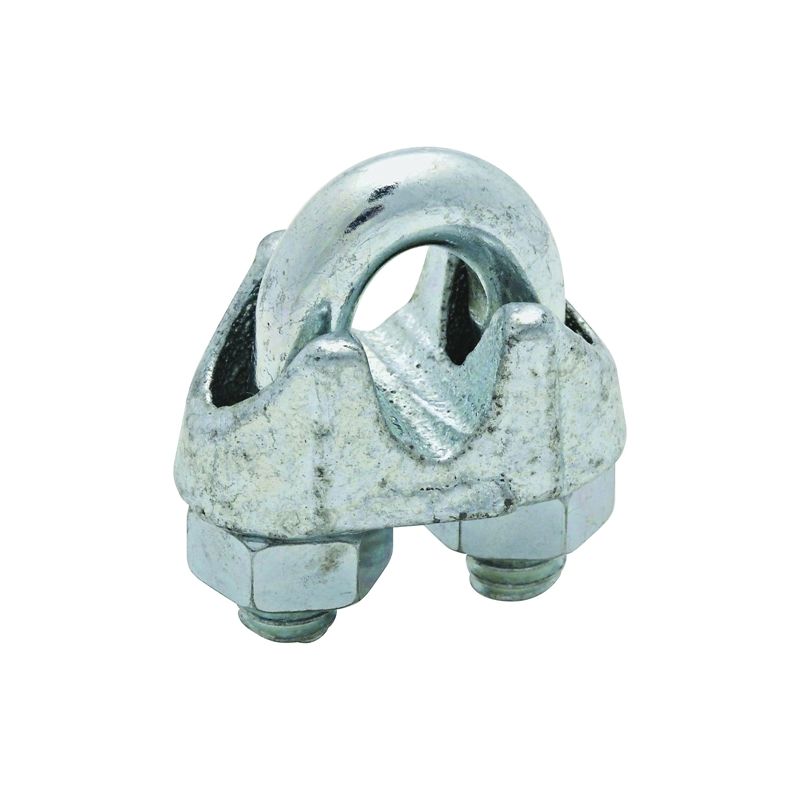 National Hardware 3230BC Series N248-294 Wire Cable Clamp, 1/4 in Dia Cable, 1 in L, Malleable Iron, Zinc