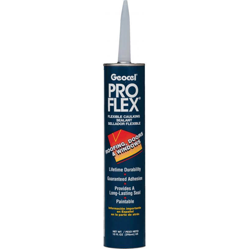 Geocel Pro Flex Caulking Polymer Sealant White, 10 Oz.