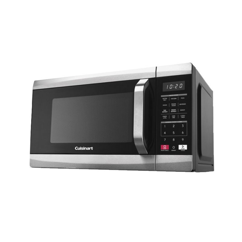 Cuisinart CMW-70C Compact Microwave Oven, 0.7 cu-ft Capacity, 700 W, 2 Cooking Stages, Glass/Metal, Black 0.7 Cu-ft, Black