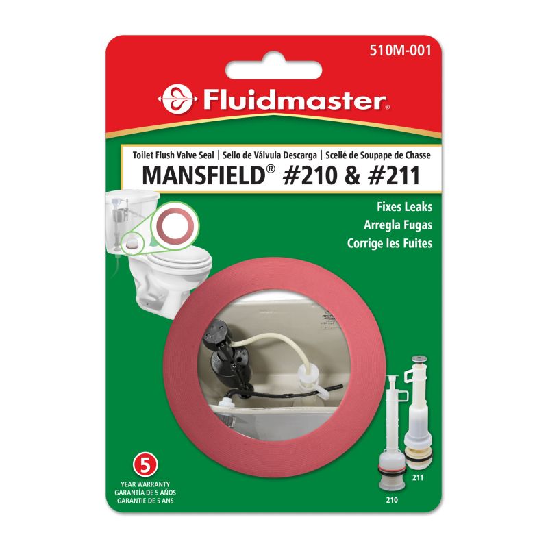 Fluidmaster 510M-001-P10 Toilet Flush Valve Seal, For: Mansfield #210, #211 Flush Valves