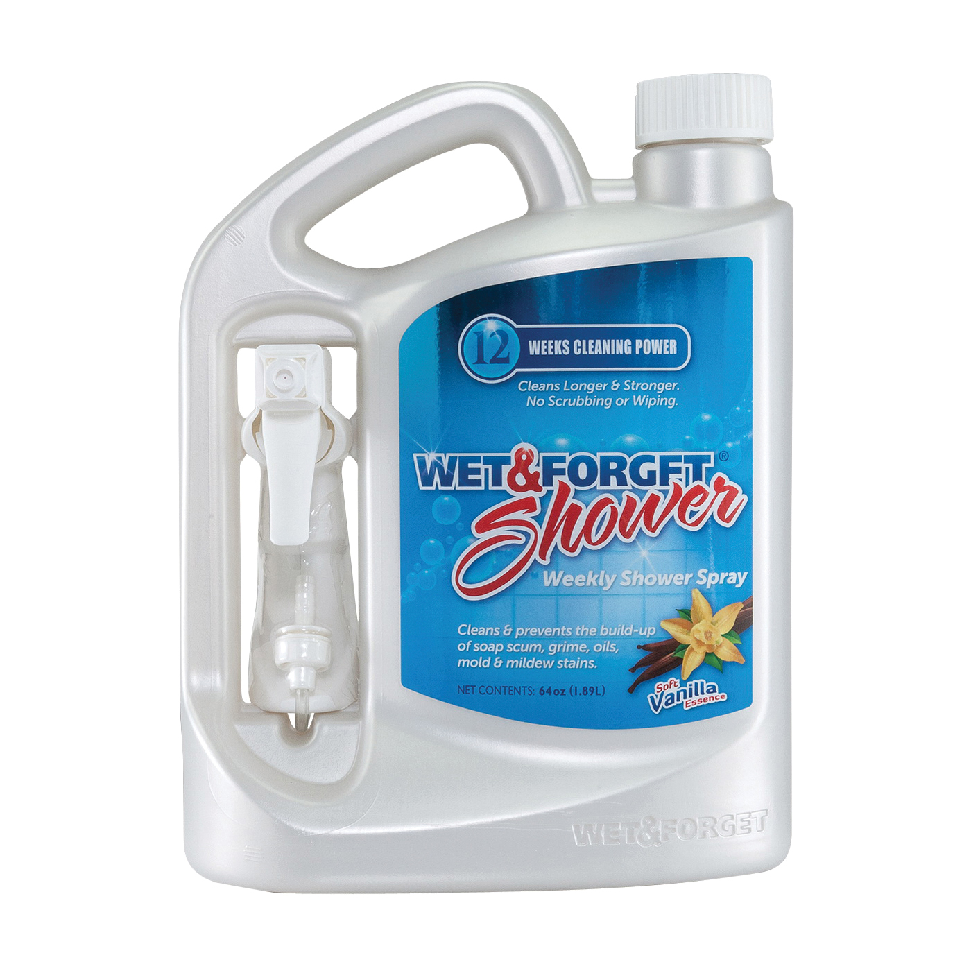 Buy Wet & Forget 802064 Mold and Mildew Disinfectant Cleaner, 64 oz,  Liquid, Bland, Clear Clear