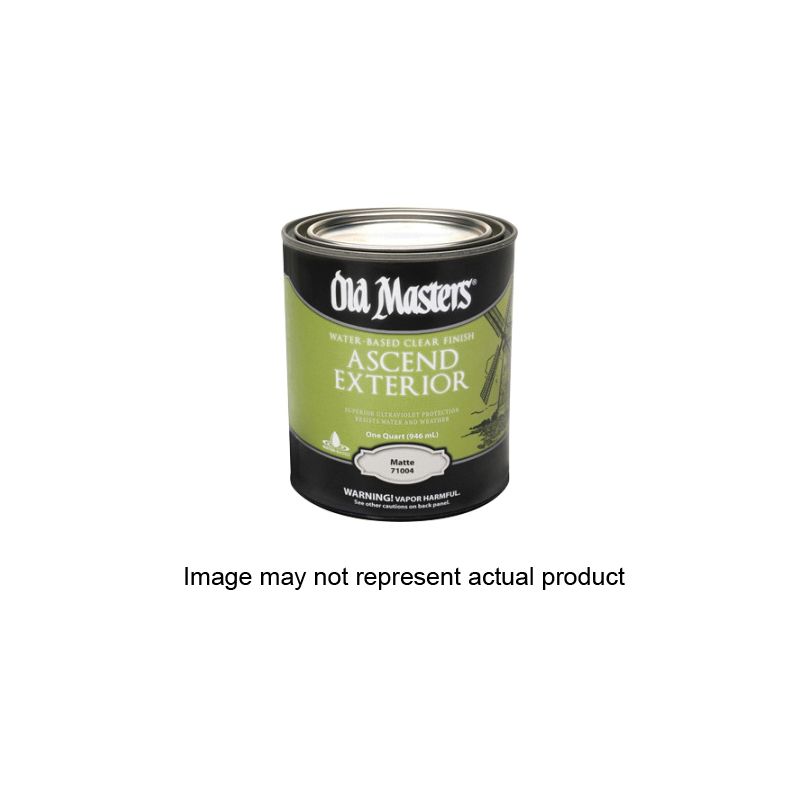 Old Masters Ascend Exterior 71001 Exterior Finish, Matte, Liquid, 1 gal Clear