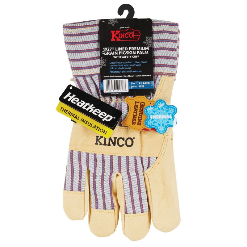 Kinco Otto Striped Men&#039;s Work Glove XL, Golden
