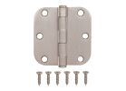 ProSource LR-702-PS Door Hinge, Steel, Satin Nickel, Loose Pin, 180 deg Range of Motion, Screw Mounting Satin Nickel