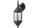 Home Impressions 17 In. Incandescent Twin Pack Outdoor Wall Light Fixture 7&quot; W X 17&quot; H X 8&quot; D, Black