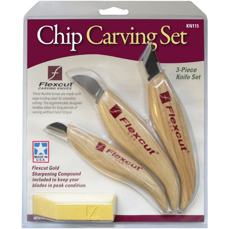Flex Cut 3-Piece Chip Carving Knife Set
