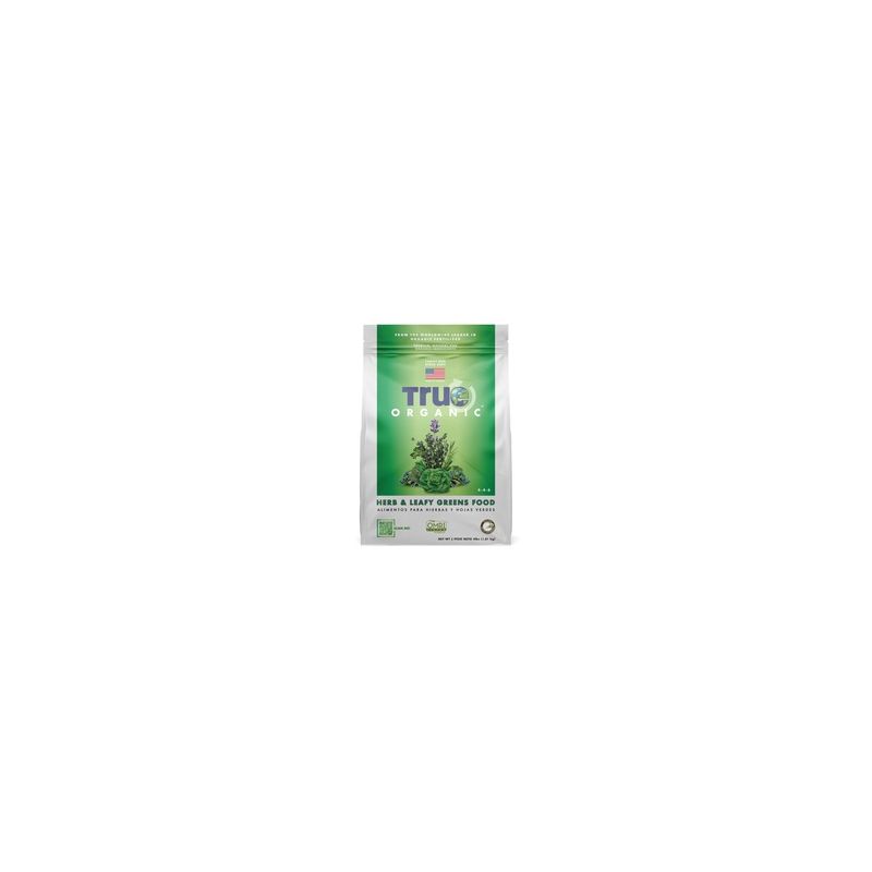 True ORGANIC R0010 Herb and Leafy Greens Food, 4 lb Bag, Granular, 4-4-6 N-P-K Ratio