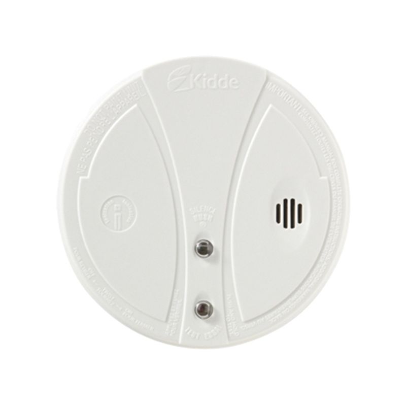 Kidde 0916KCA Smoke Alarm, 120 V, Ionization Sensor, 10 ft Detection, 85 dB, Alarm: Audio, Ceiling, Wall Mounting White