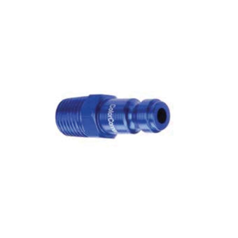 ColorConnex A72440C-X Plug, 1/4 in, MNPT, Aluminum, Anodized Blue
