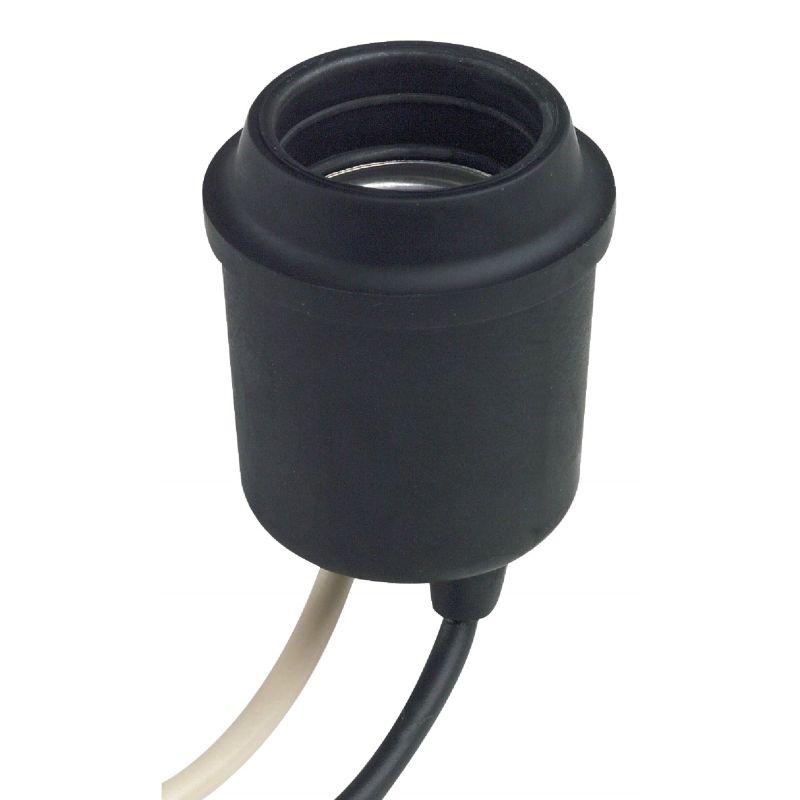 Leviton Pigtail Lamp Socket Black