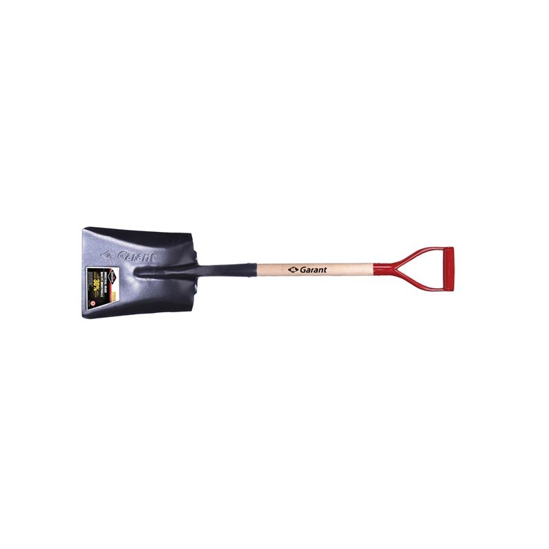 Garant 81570 Industrial-Grade Shovel, 10-3/4 in W Blade, Steel Blade, Wood Handle, D-Grip Handle, 27-3/4 in L Handle 13 In