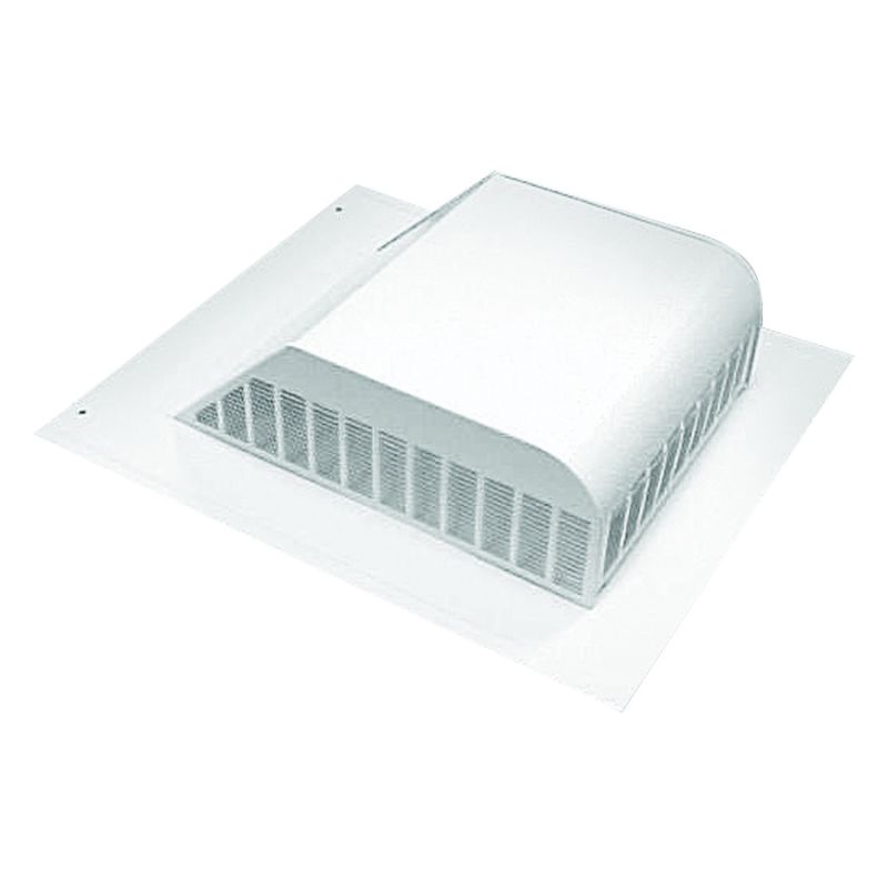 Master Flow SSB960AW Louver, 18 in L, 20-1/2 in W, Aluminum, White, Roof Installation White