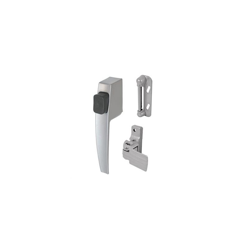Prime-Line K 5006 Pushbutton Latch, Aluminum, 5/8 to 1-1/4 in Thick Door