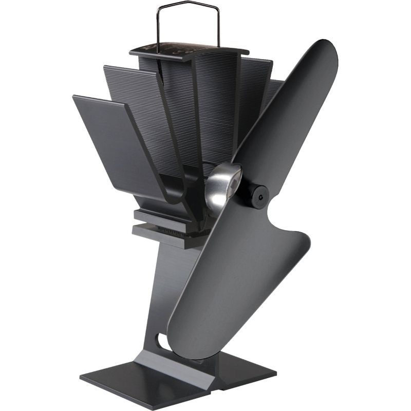 Ecofan UltrAir Heat-Powered Stove Fan For Wood Stoves — 125 CFM, Black,  Model# 810CAXBX