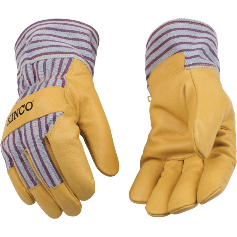 Kinco Otto Striped Men&#039;s Work Glove M, Golden