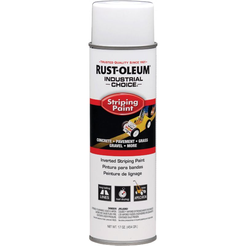 Rust-Oleum Industrial Choice Inverted Striping Paint White, 17 Oz.